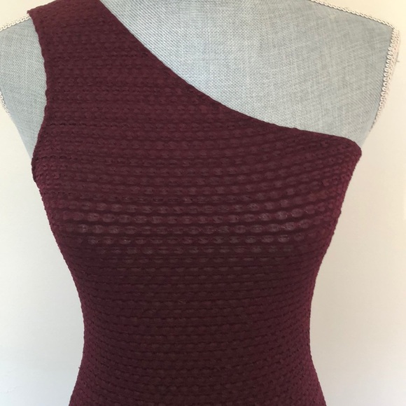 Sexy one shoulder long embossed ankle length dress - Picture 4 of 7